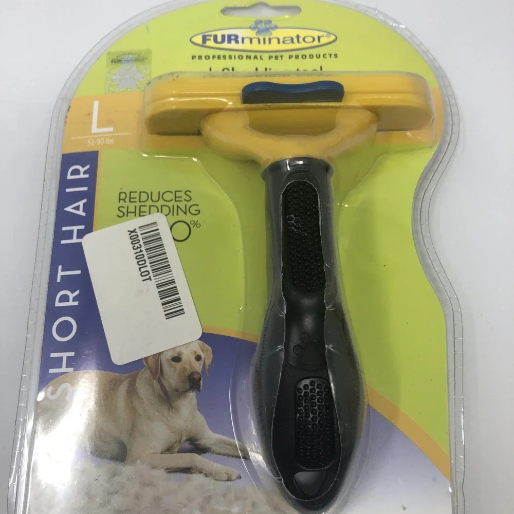 SOLD FURminator deShedding Tool with 4 Edge for Large Dogs 51-90 Lb Short Hair - Picture 2 of 7